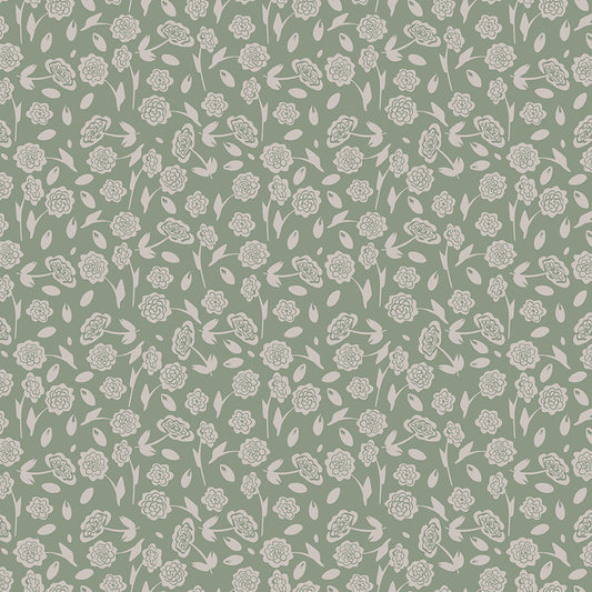 Fabric Yardage - Honey Locust: Peonies - Grove