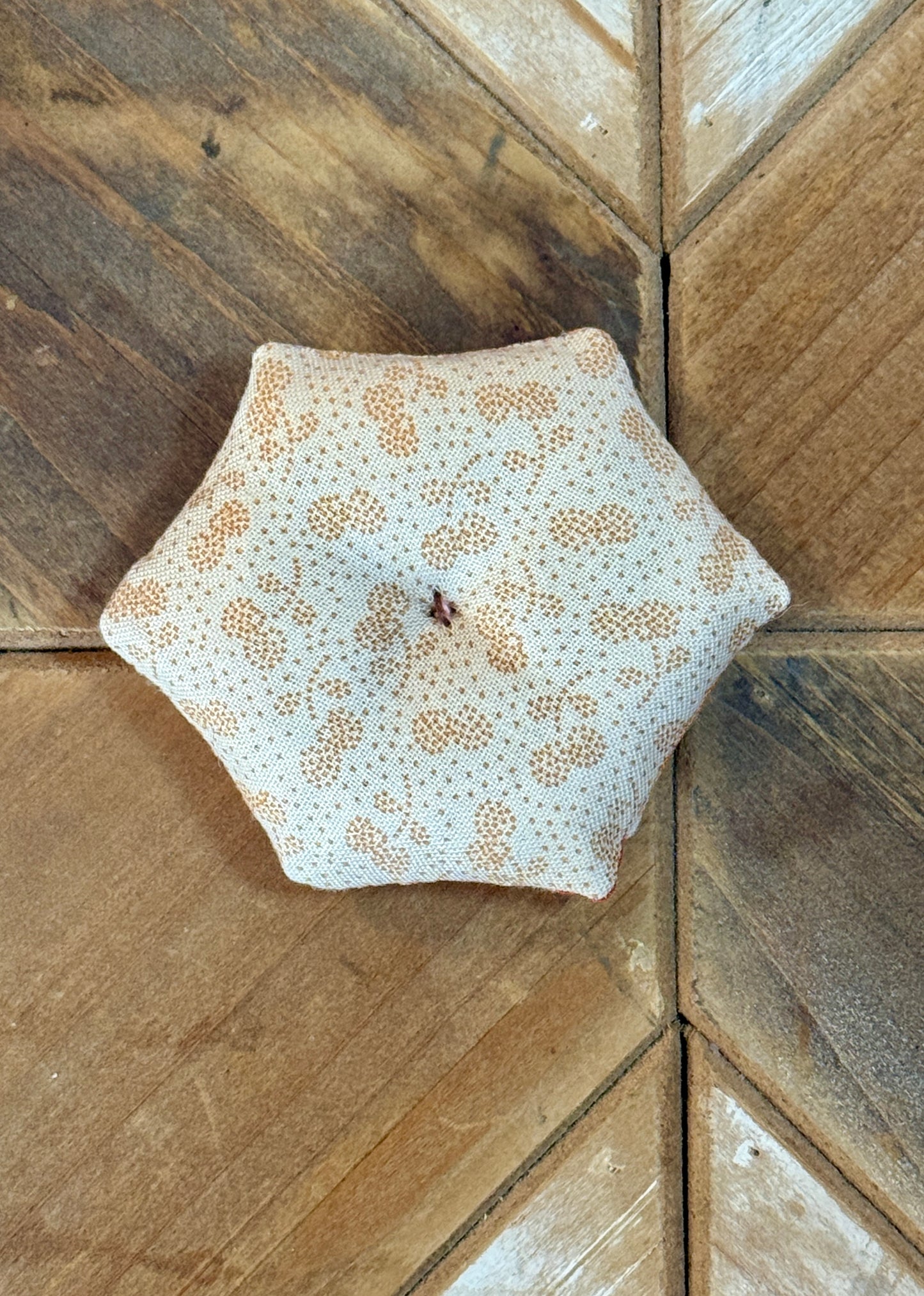 Pin Cushion - Mini Hexie - Purple/Orange