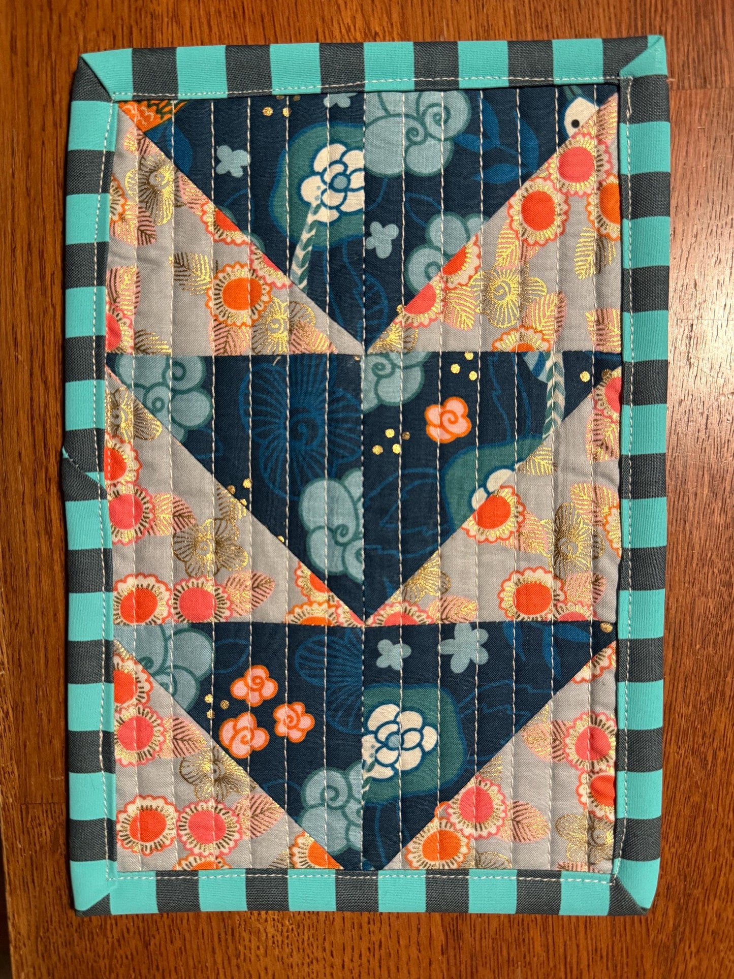 Tea Service/Mug Rug  - Geese Navy/Grey