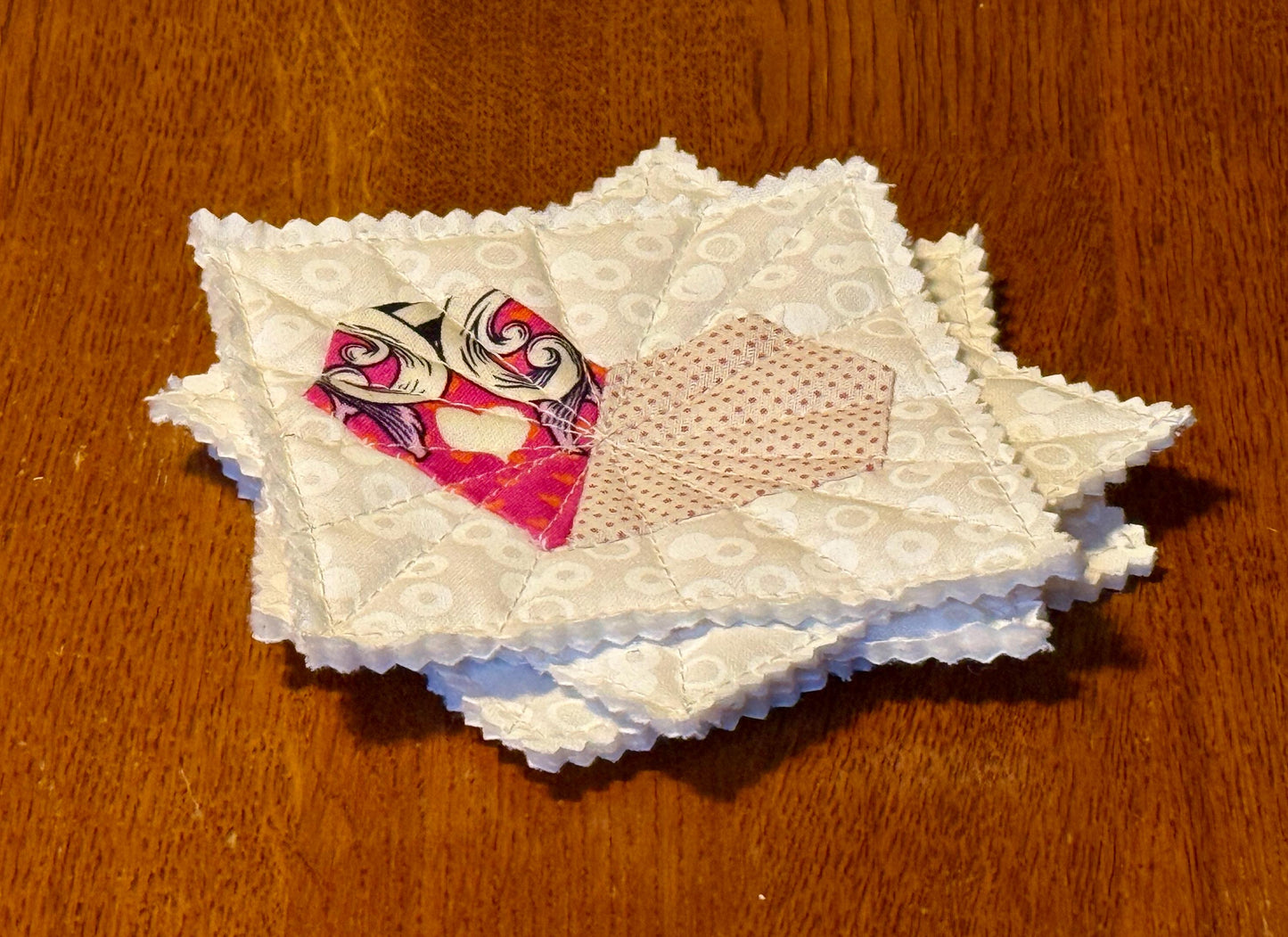 Coaster Pair - Heart  - Pink