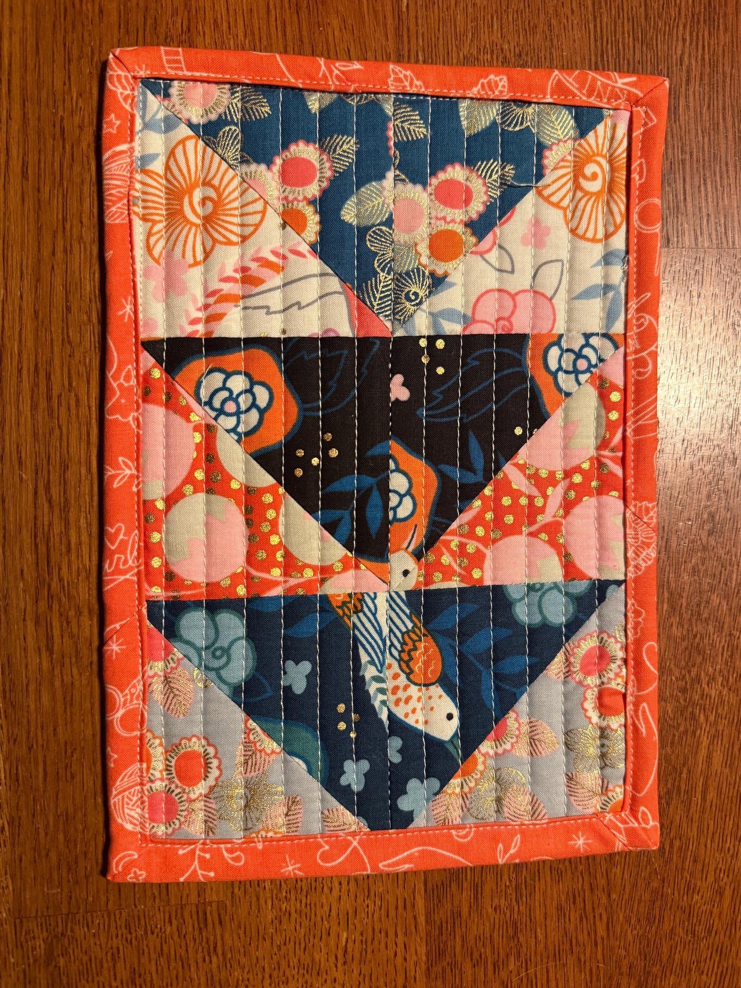 Tea Service/Mug Rug - Geese Navy/Orange
