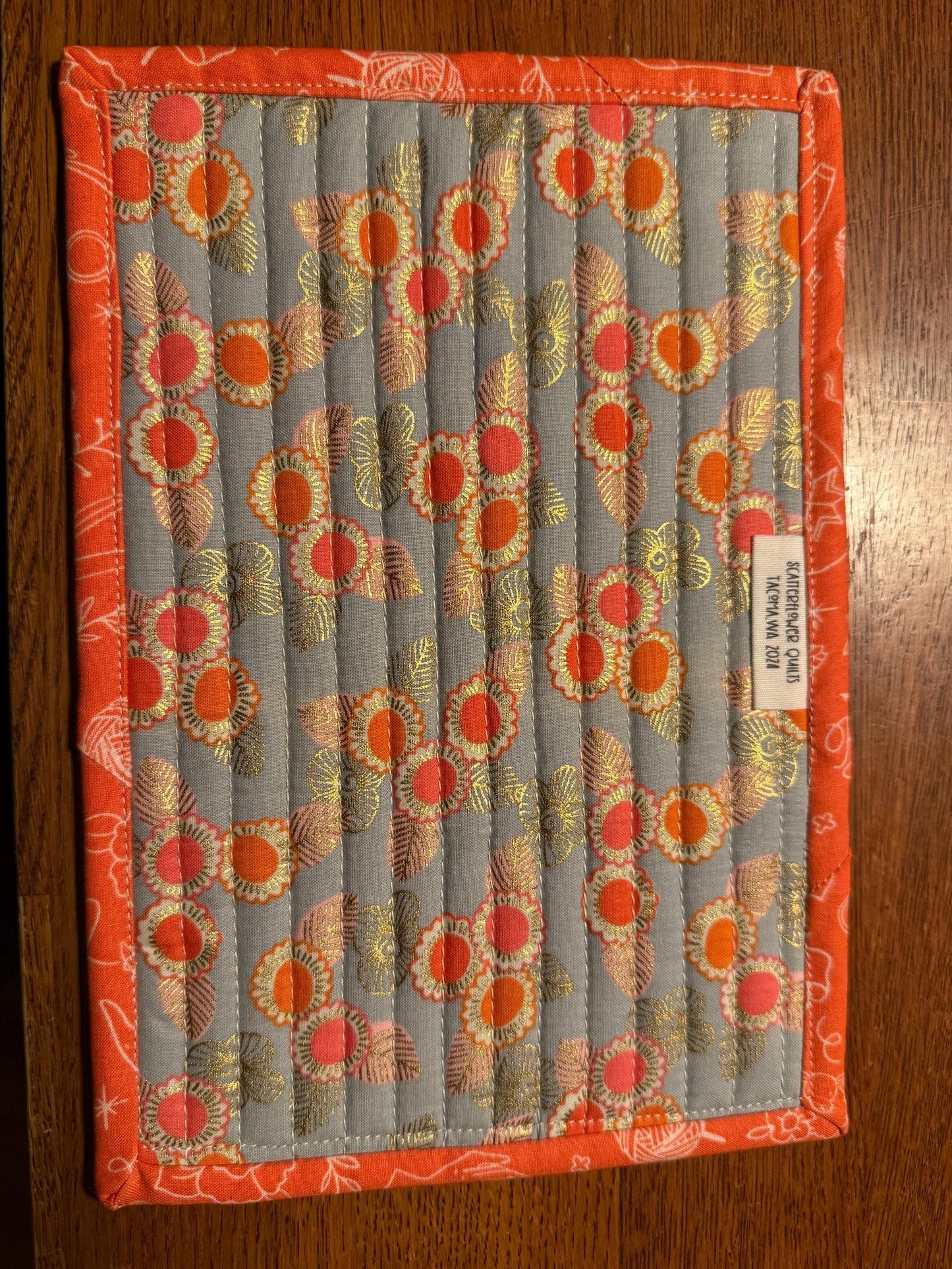 Tea Service/Mug Rug - Geese Navy/Orange