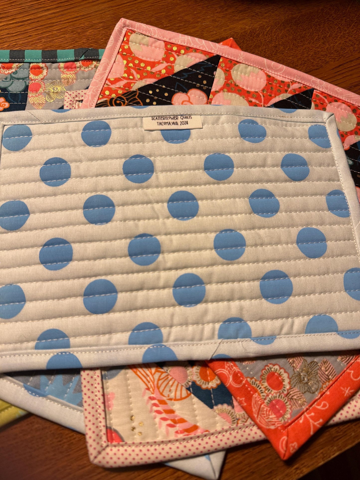 Tea Service/Mug Rug - Geese Grey/Blue