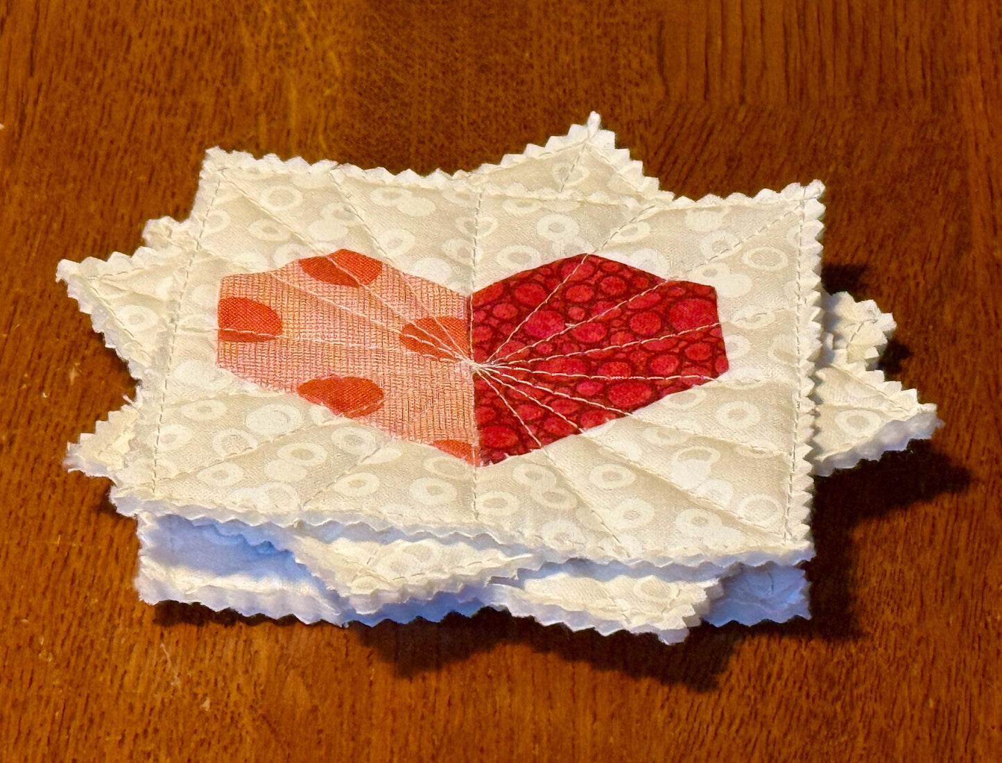 Coaster Pair - Heart  - Red