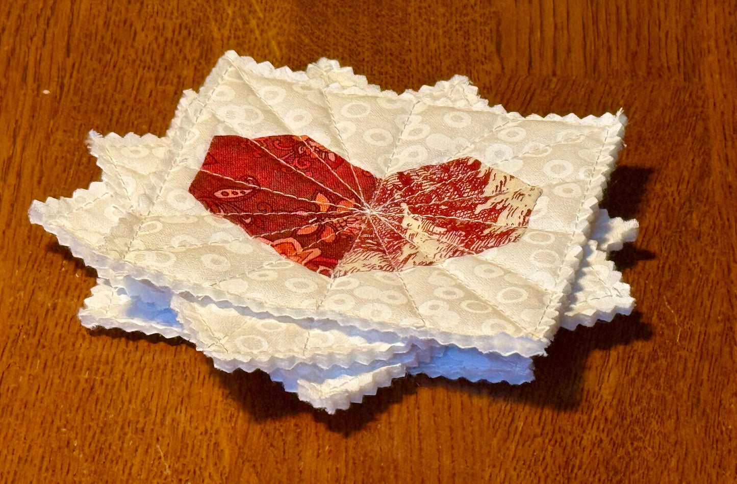 Coaster Pair - Heart  - Red