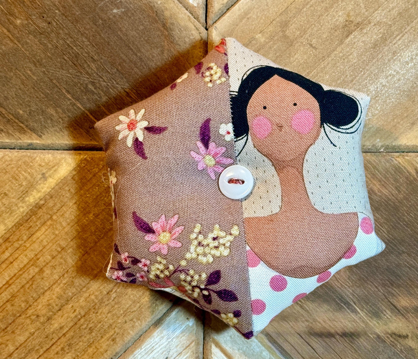 Pin Cushion - Half Hexie - Friends