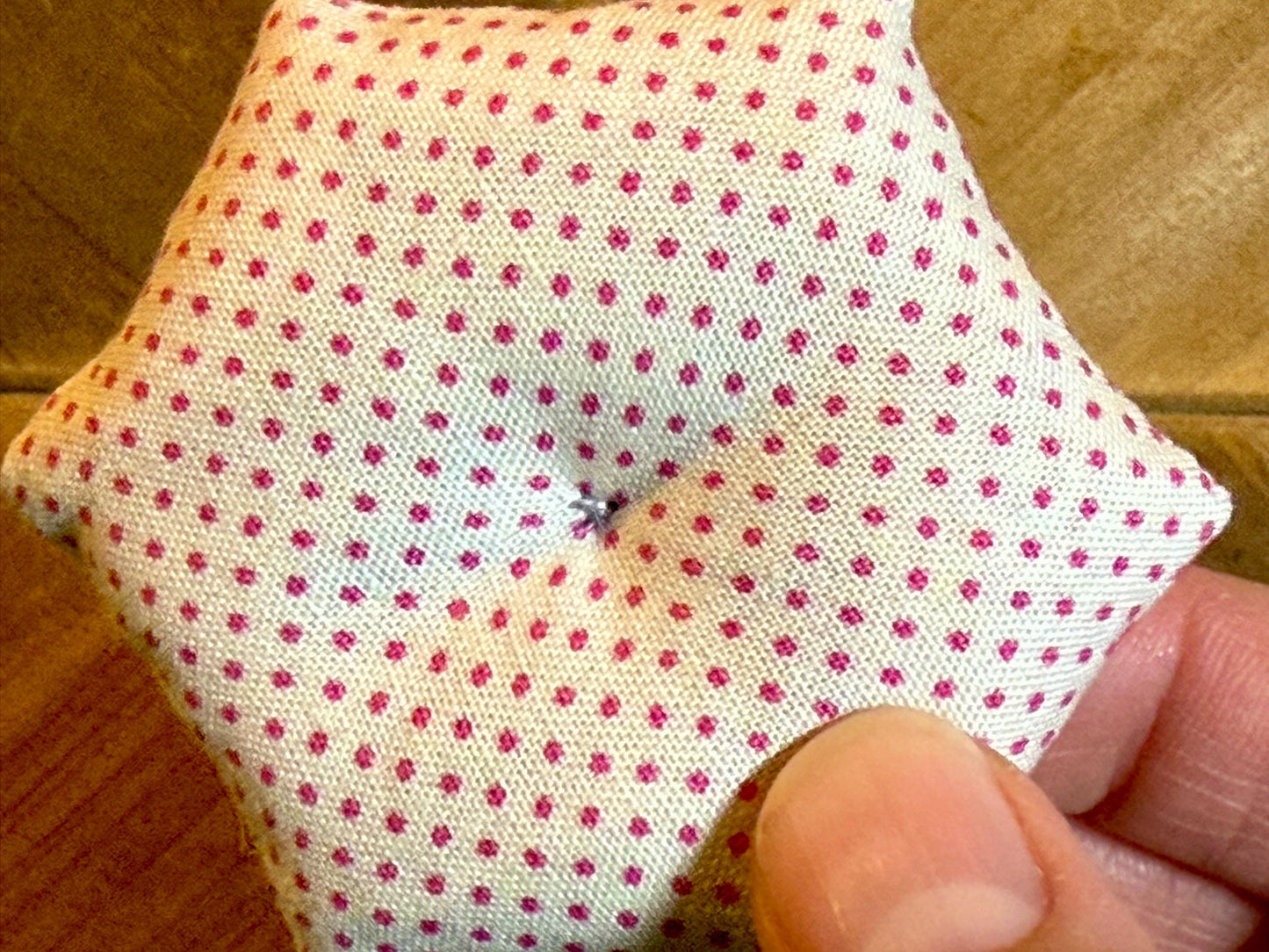 Pin Cushion - Mini Hexie - Red